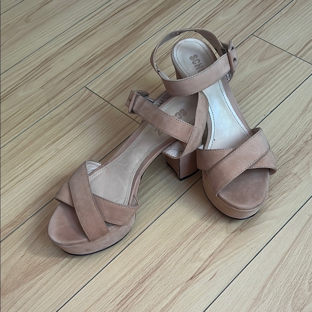 SCHUTZ Women's Nude Block Heel Sandals